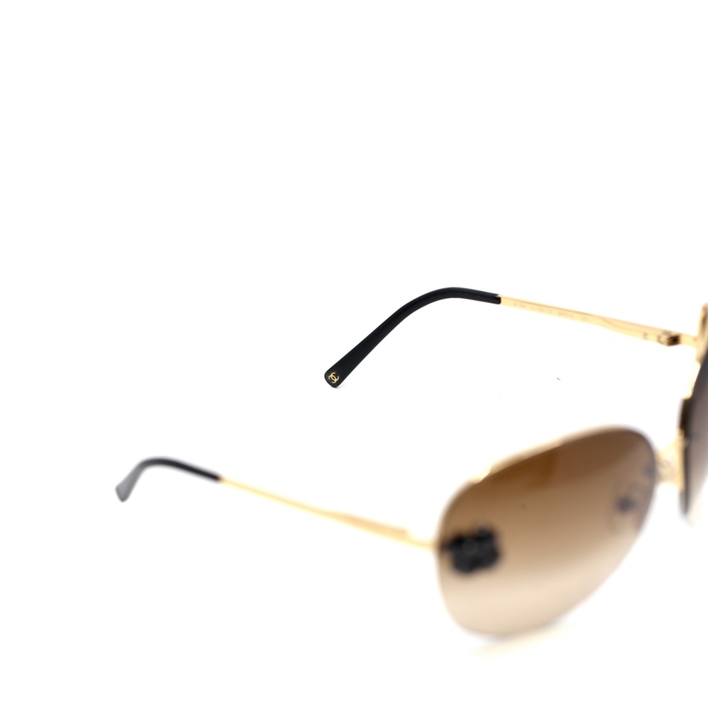 Chanel Dark Honey Brown Aviator Sunglasses - Picture 11 of 16